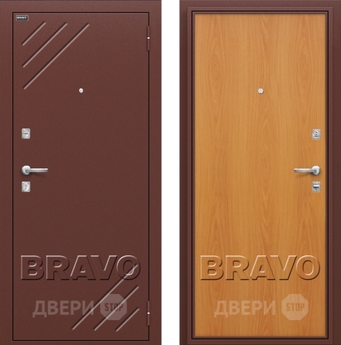 Входная металлическая Дверь Bravo Оптим Стандарт Миланский Орех