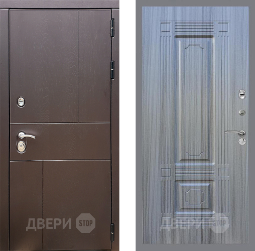 Входная металлическая Дверь Стоп УРБАН ФЛ-2 Сандал грей