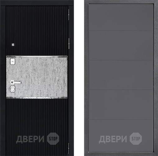 Входная металлическая Дверь Дверной континент ДК-13 ФЛ-649 Графит софт