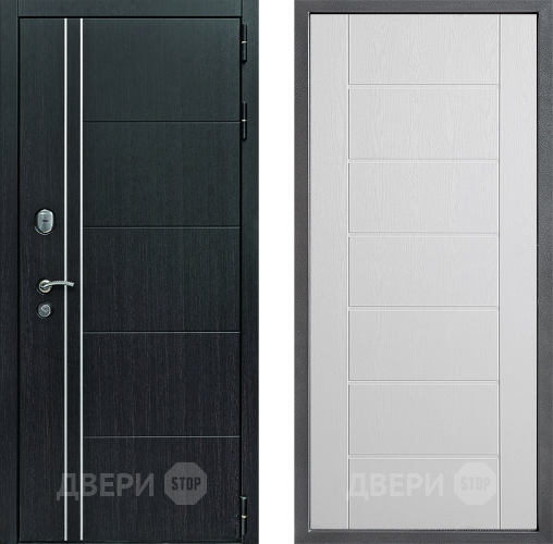 Дверь Дверной континент Теплолюкс Дизайн ФЛ-Лайн Белое дерево