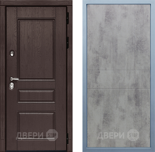 Входная металлическая Дверь Дива МД-90 М-1 Бетон темный
