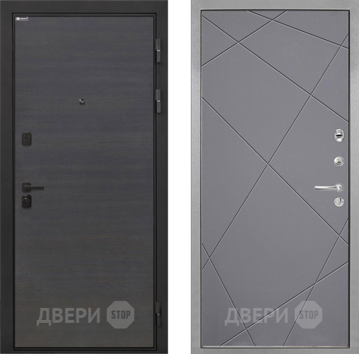 Входная металлическая Дверь Интекрон (INTECRON) Профит Black Эковенге Лучи-М Графит софт