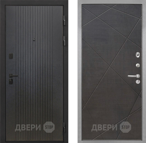 Входная металлическая Дверь Интекрон (INTECRON) Профит Black ФЛ-295 Лучи-М Венге распил кофе