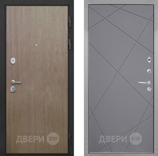 Входная металлическая Дверь Интекрон (INTECRON) Гектор Венге Коричневый Лучи-М Графит софт