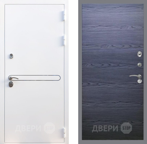 Входная металлическая Дверь Рекс (REX) 27 GL Дуб тангенальный черный