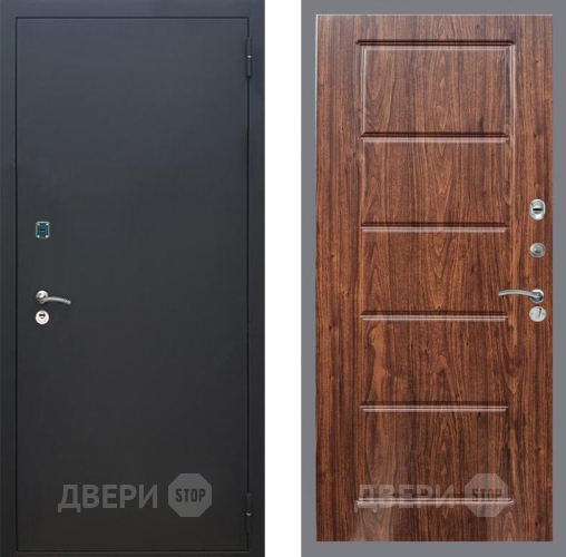 Дверь Рекс (REX) 1A Черный Муар FL-39 орех тисненый