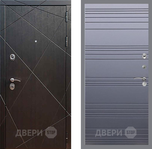 Входная металлическая Дверь Рекс (REX) 13 Венге Line Силк титан