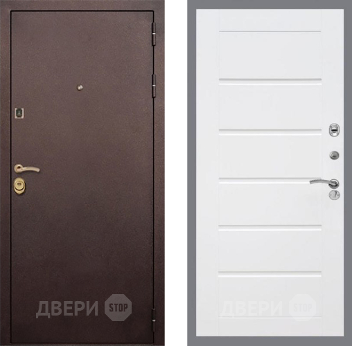 Входная металлическая Дверь Рекс (REX) Лайт 3К Сити Белый ясень