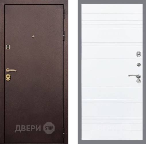 Входная металлическая Дверь Рекс (REX) Лайт 3К Line Силк Сноу