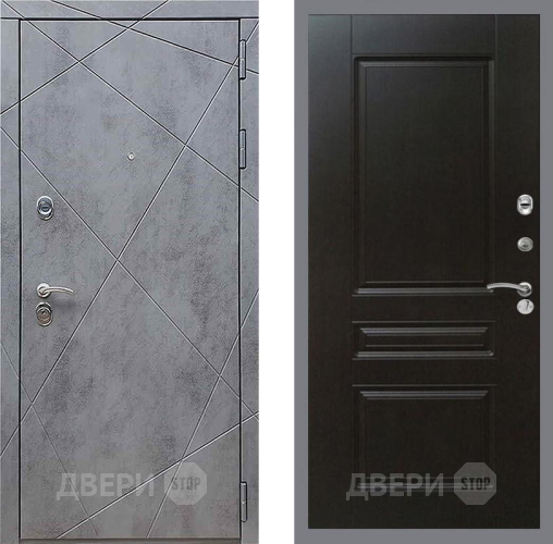 Дверь Рекс (REX) 13 Бетон Темный FL-243 Венге