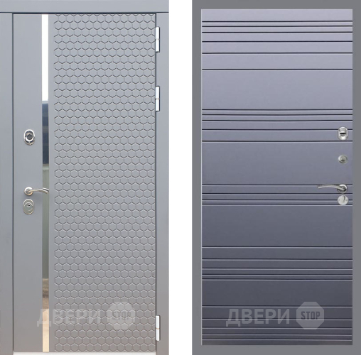 Входная металлическая Дверь Рекс (REX) 24 Line Силк титан